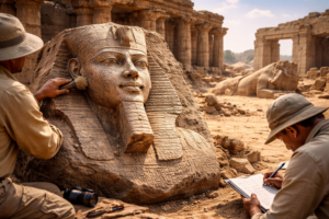 Fragment of Ramesses II Statue Discovered at Ancient Egyptian Site of Hermopolis Magna