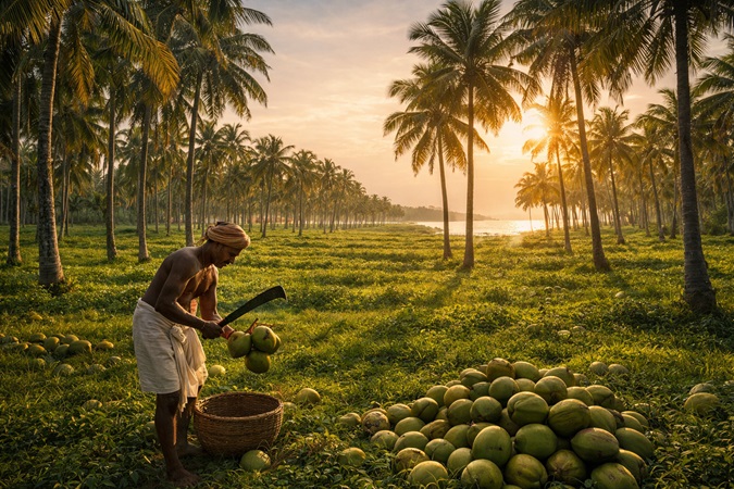 India Becomes World's Largest Coconut Producer with Over 30% of Global Output