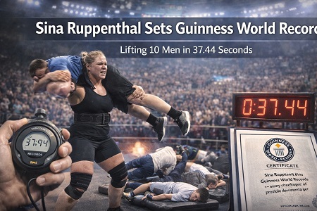 Sina Ruppenthal Sets Guinness World Record Lifting 10 Men in 37.44 Seconds